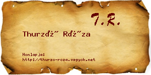 Thurzó Róza névjegykártya