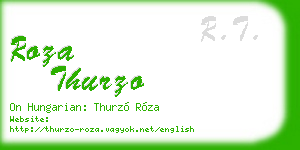 roza thurzo business card