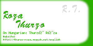 roza thurzo business card